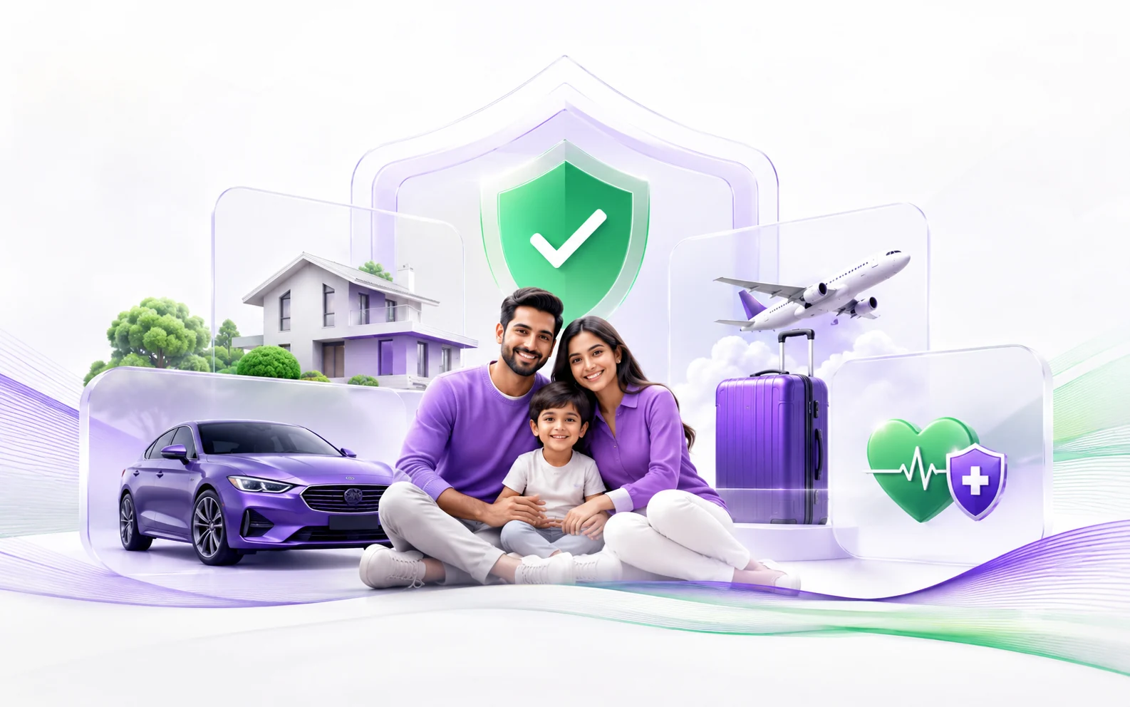 ACKO Insurance family protection illustration